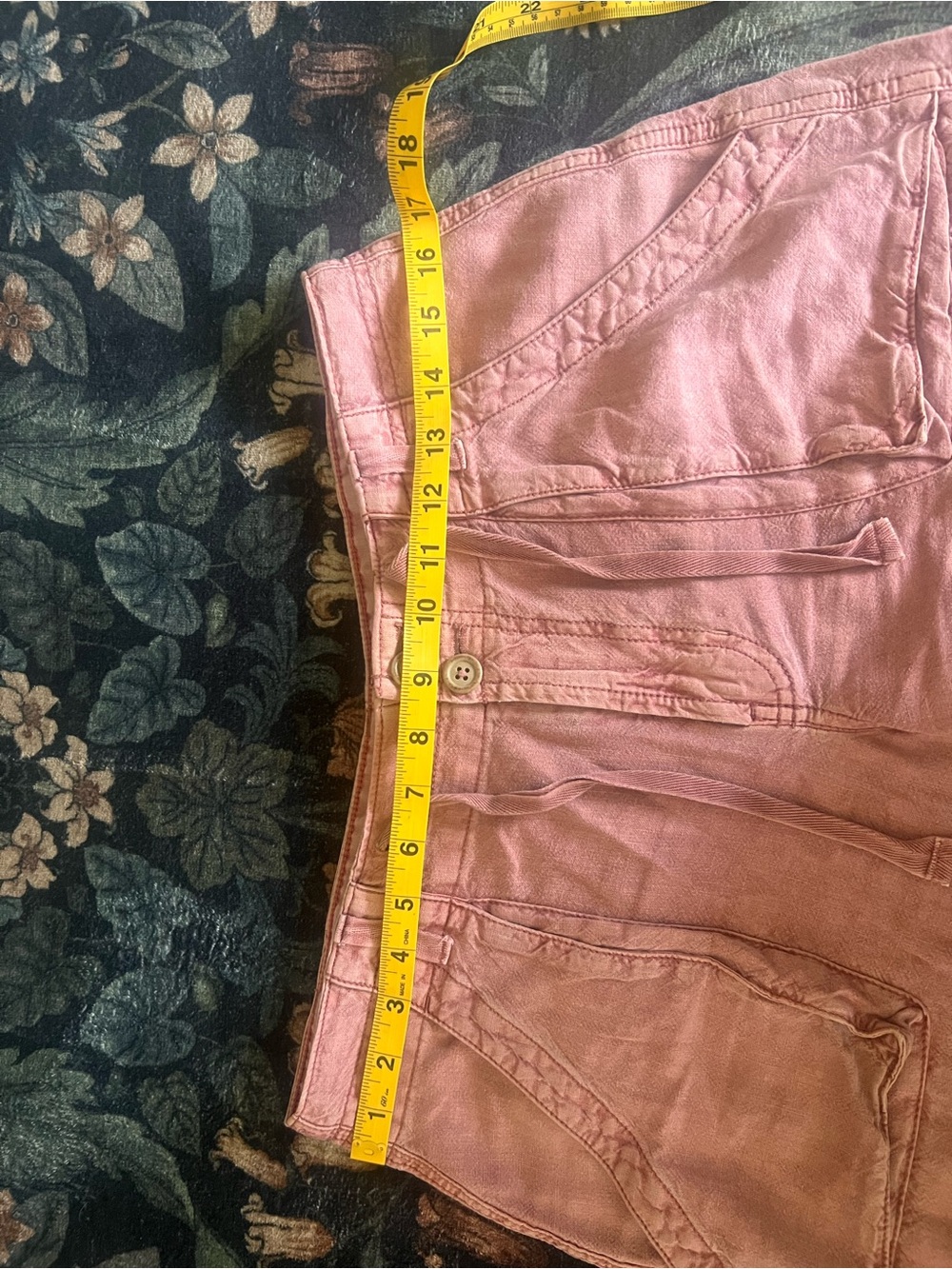 Pilcro/Anthropologie linen blend Rose Pink Denim Pants with - Picture 9 of 13